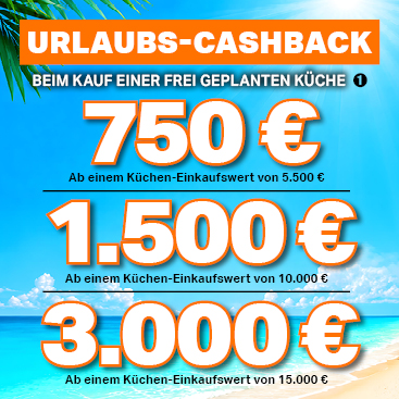 Urlaubs-Cashback bei der küchenmacher
